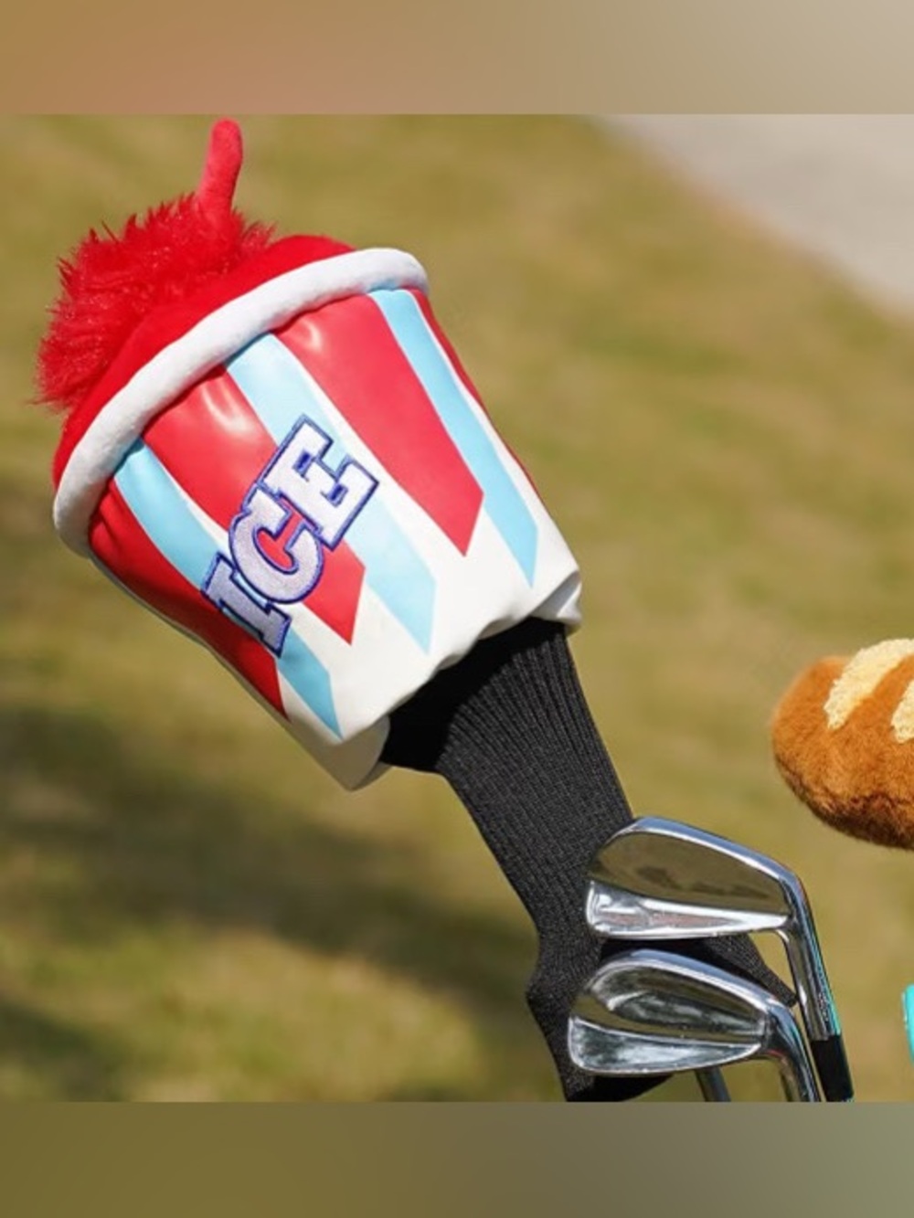 Driver Head Cover  Golf Clubs Novelty Plush Slushie Cup Funny Headcover